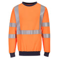Orange - Front - Portwest Mens Flame Resistant Hi-Vis Safety Sweatshirt