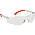 Clear-Orange - Front - Portwest Pan View Safety Glasses