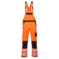 Orange-Black - Front - Portwest Mens PW3 Hi-Vis Safety Bib And Brace Overall