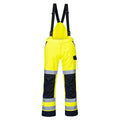 Yellow-Navy - Front - Portwest Mens Modaflame Rain Multi-Norm Waterproof Trousers