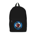 Black-Blue-White - Front - RockSax Target The Who Backpack
