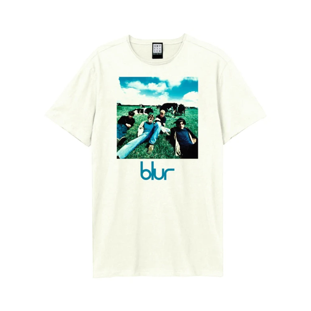 White - Front - Amplified Unisex Adult Leisure Blur Vintage T-Shirt