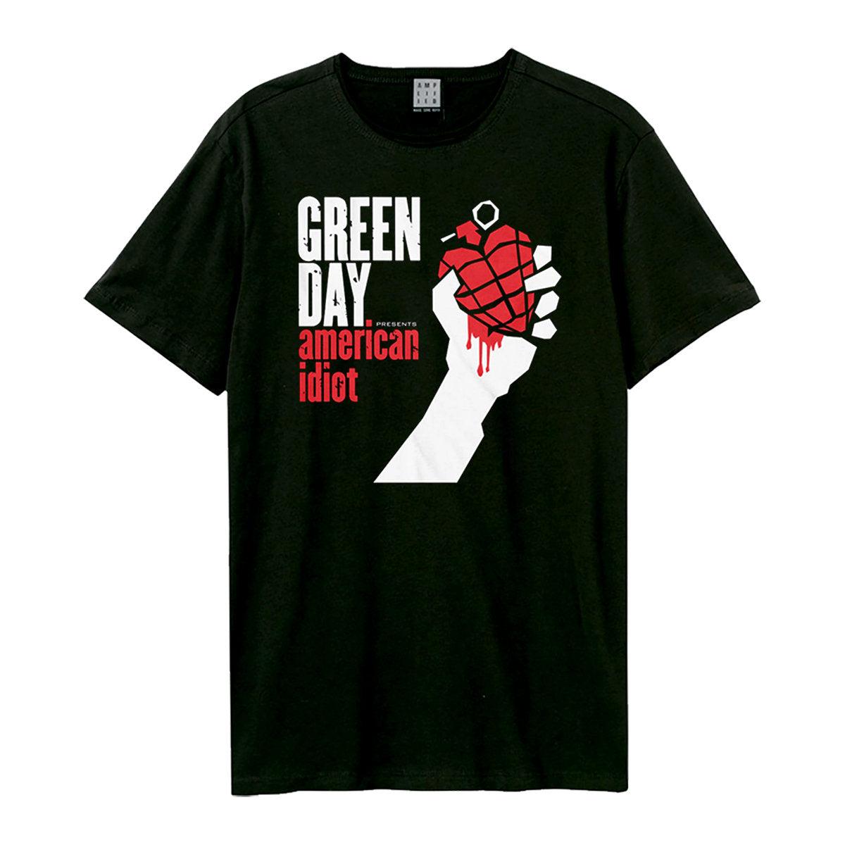 Black-Red-White - Front - Amplified Unisex Adult American Idiot Green Day Vintage T-Shirt