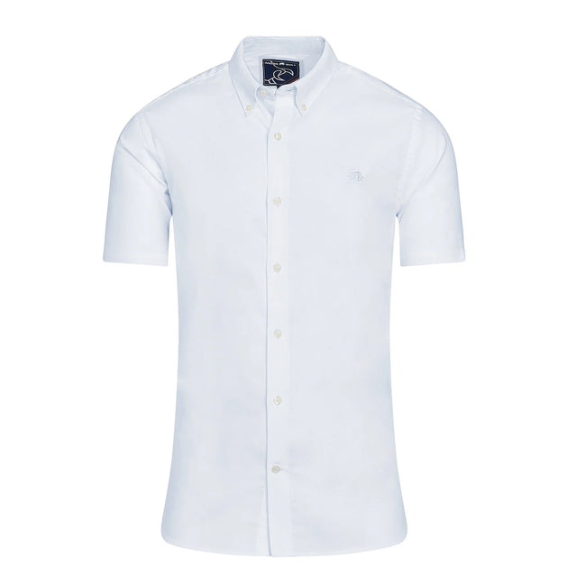 White - Front - Raging Bull Mens Oxford Lightweight Short-Sleeved Shirt