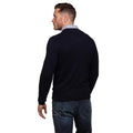 Navy - Back - Raging Bull Mens Classic Knitted Crew Neck Jumper