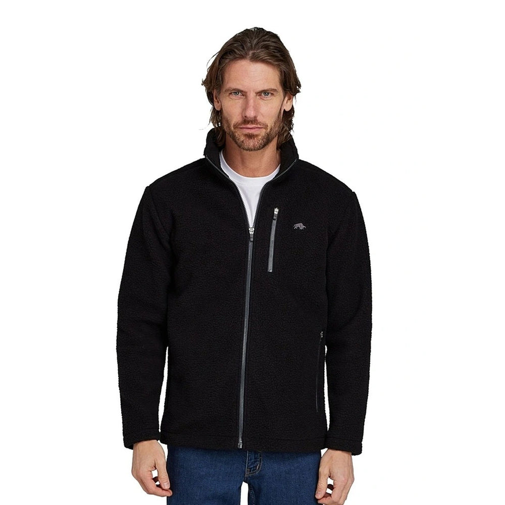 Black - Side - Raging Bull Mens Heavyweight Fleece Jacket