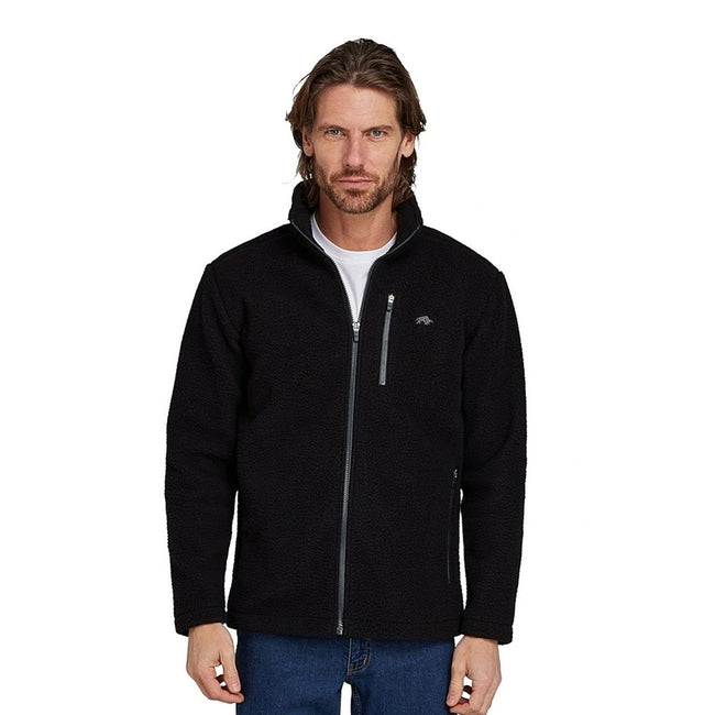 Black - Side - Raging Bull Mens Heavyweight Fleece Jacket