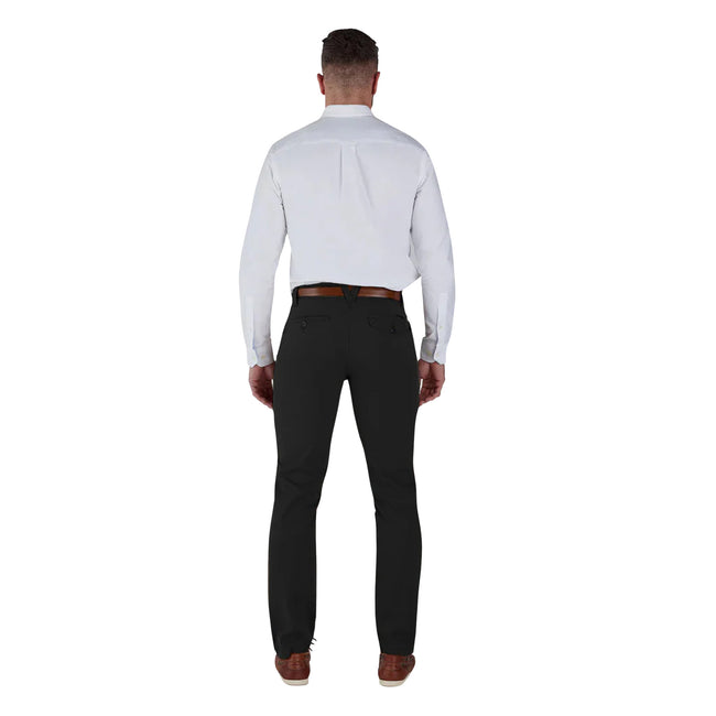 Black - Back - Raging Bull Mens Tapered Leg Chinos