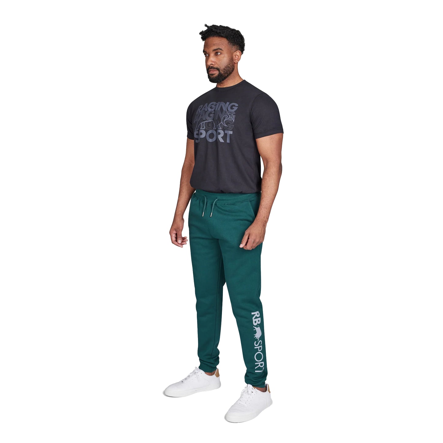 Forest - Side - Raging Bull Mens Fleece Logo Sport Jogging Bottoms