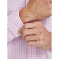 Pink - Side - Raging Bull Mens Gingham Classic Long-Sleeved Shirt