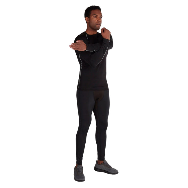 Black - Back - Raging Bull Mens Compression Base Layer Leggings