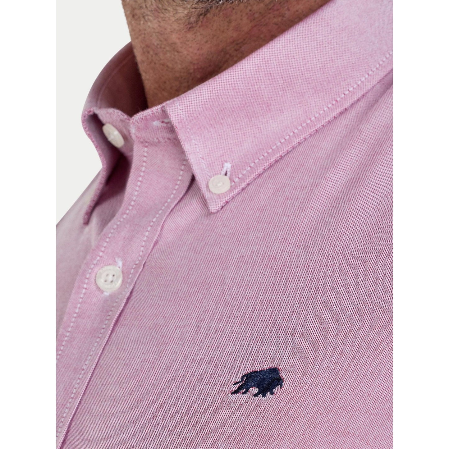 Deep Red - Lifestyle - Raging Bull Mens Classic Oxford Long-Sleeved Shirt