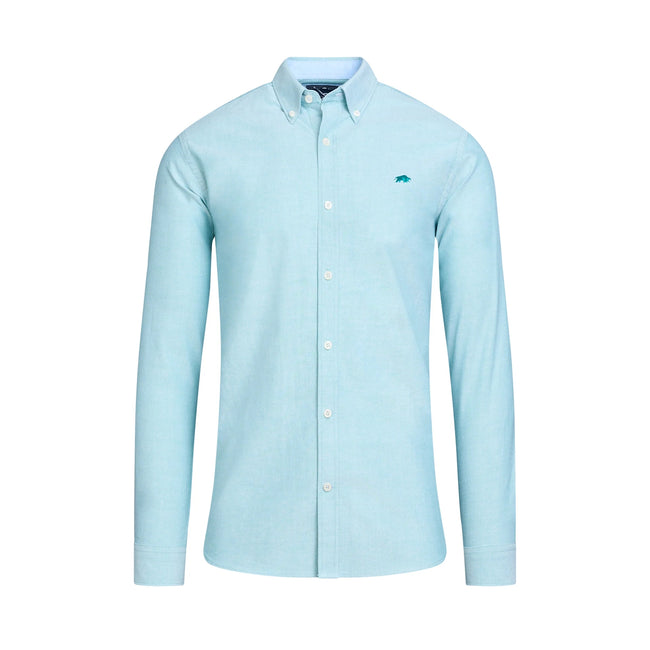 Green - Front - Raging Bull Mens Classic Oxford Long-Sleeved Shirt