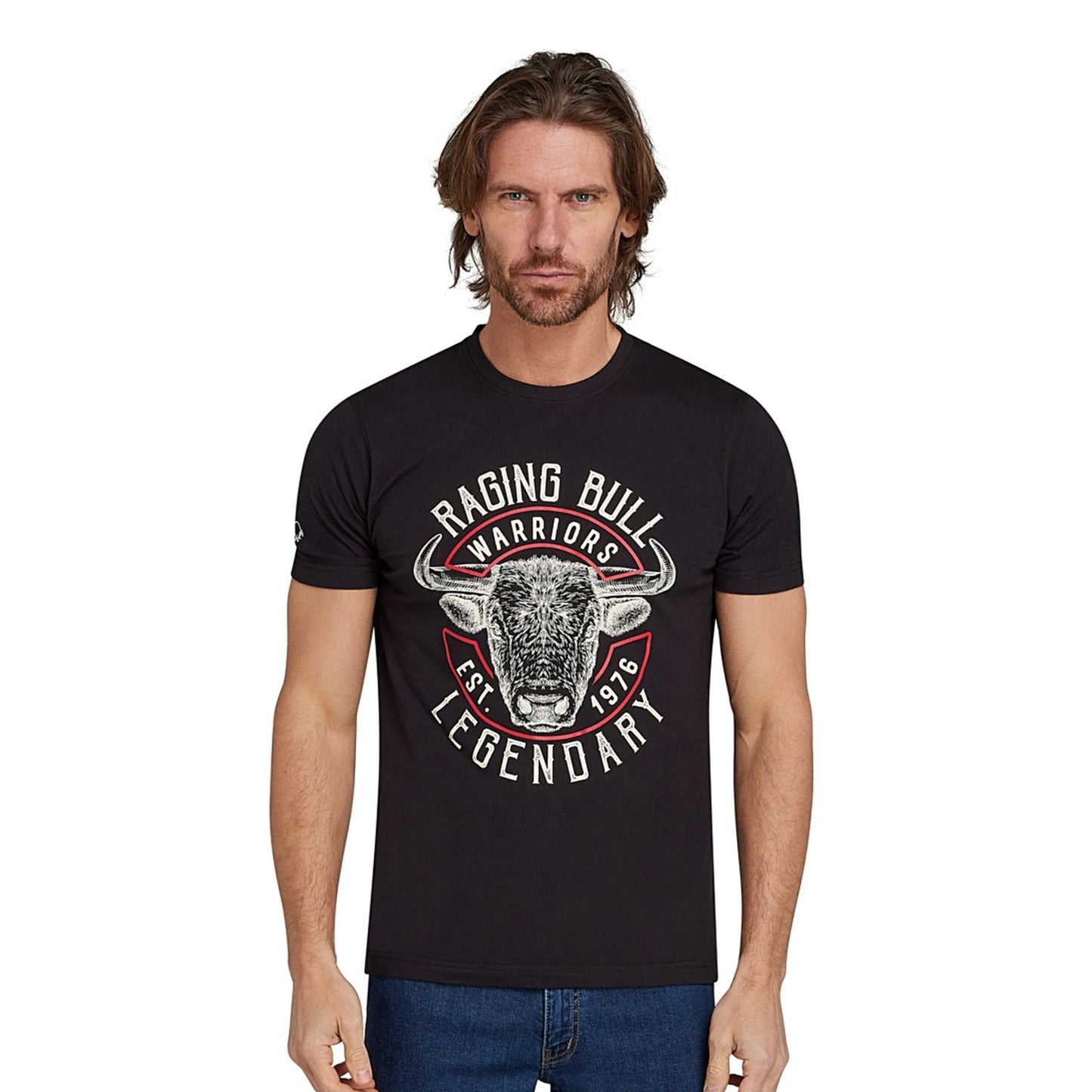 Black - Lifestyle - Raging Bull Mens Warriors T-Shirt