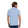 Sky Blue - Back - Raging Bull Mens Classic Linen Short-Sleeved Shirt