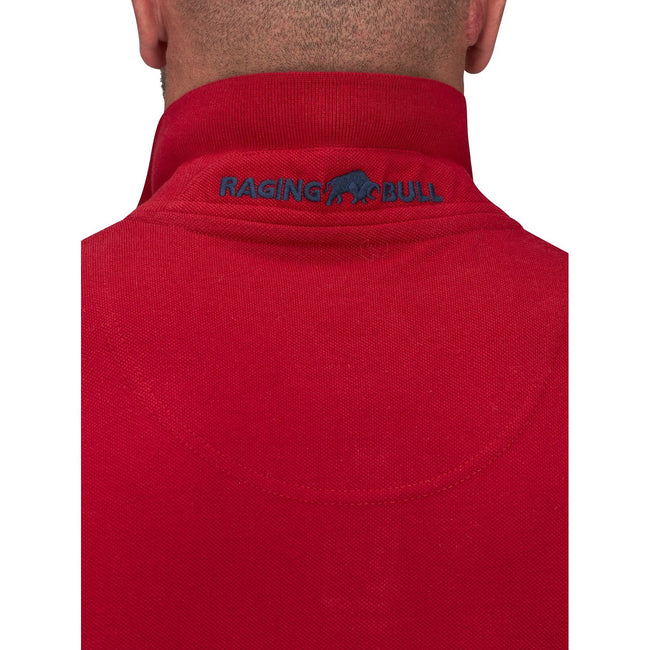 Red - Back - Raging Bull Mens Classic Organic Polo Shirt