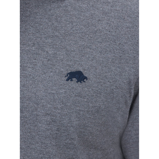Grey Marl - Side - Raging Bull Mens Classic Organic Polo Shirt