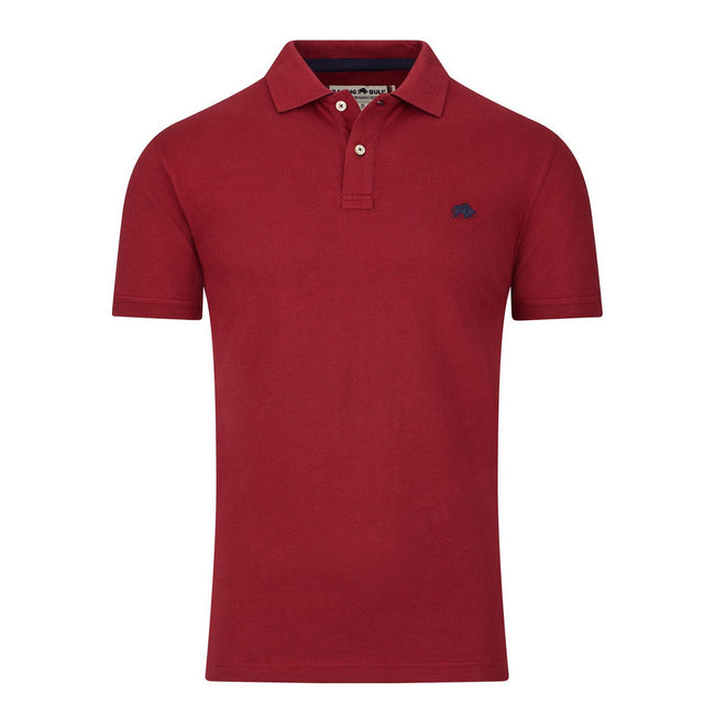 Claret - Front - Raging Bull Mens Classic Organic Polo Shirt
