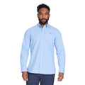 Mid Blue - Side - Raging Bull Mens Classic Stripe Long-Sleeved Shirt