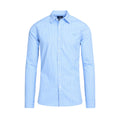 Mid Blue - Front - Raging Bull Mens Classic Stripe Long-Sleeved Shirt
