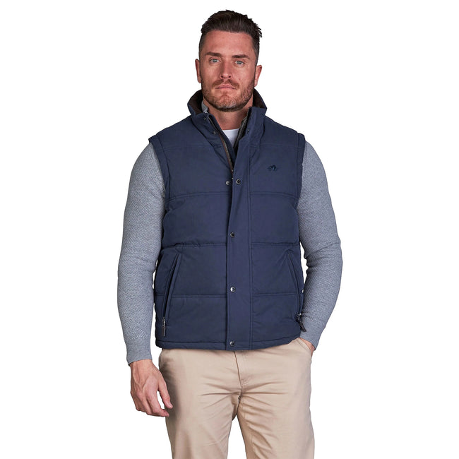 Navy - Side - Raging Bull Mens Classic Padded Gilet