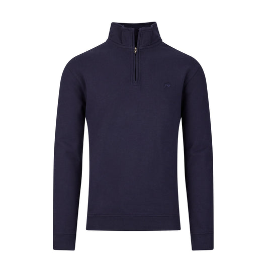 Navy - Front - Raging Bull Mens Quarter Zip Jumper