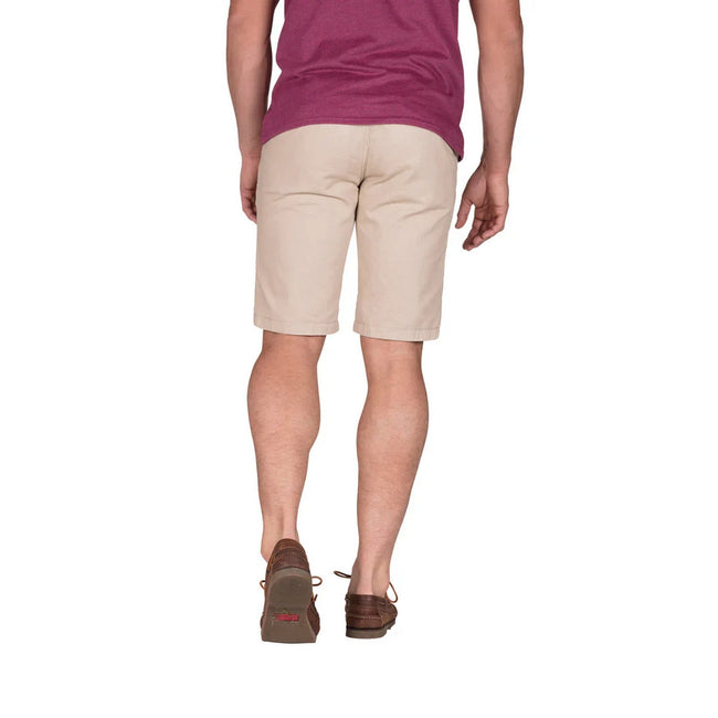 Tan - Back - Raging Bull Mens Plain Chino Shorts
