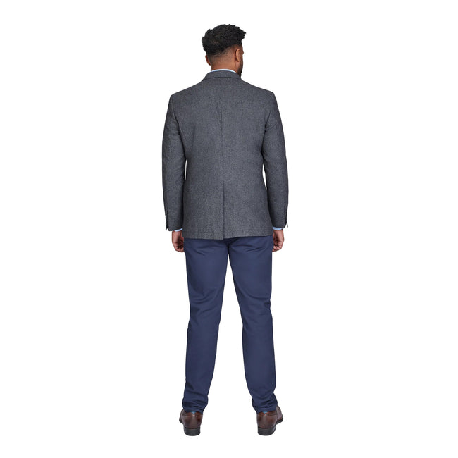 Charcoal - Back - Raging Bull Mens Wool Blazer