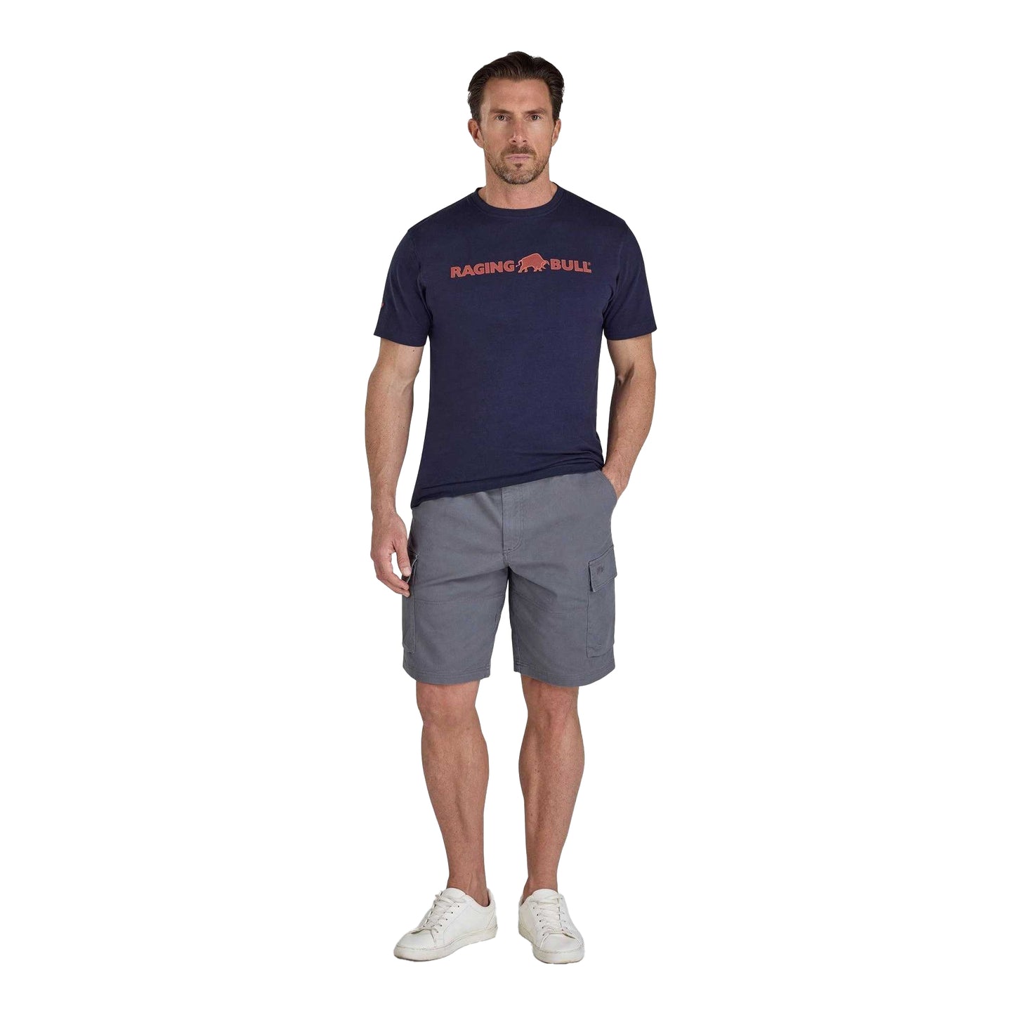 Navy - Lifestyle - Raging Bull Mens High Build Mesh T-Shirt