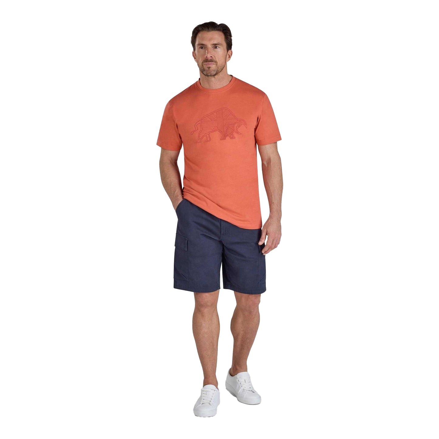 Orange - Lifestyle - Raging Bull Mens Flock Union Jack Bull T-Shirt