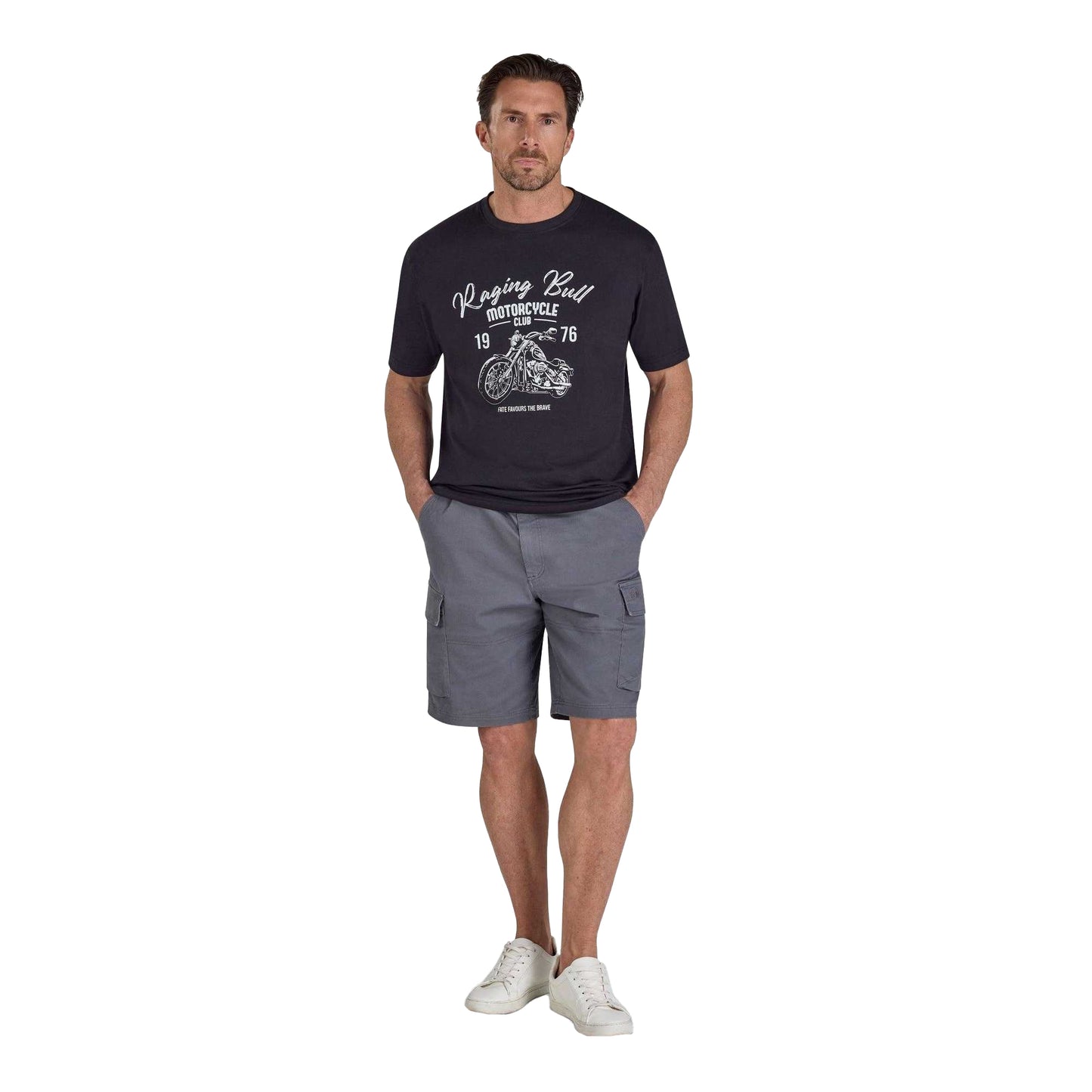 Black - Lifestyle - Raging Bull Mens Motorcycle Club T-Shirt