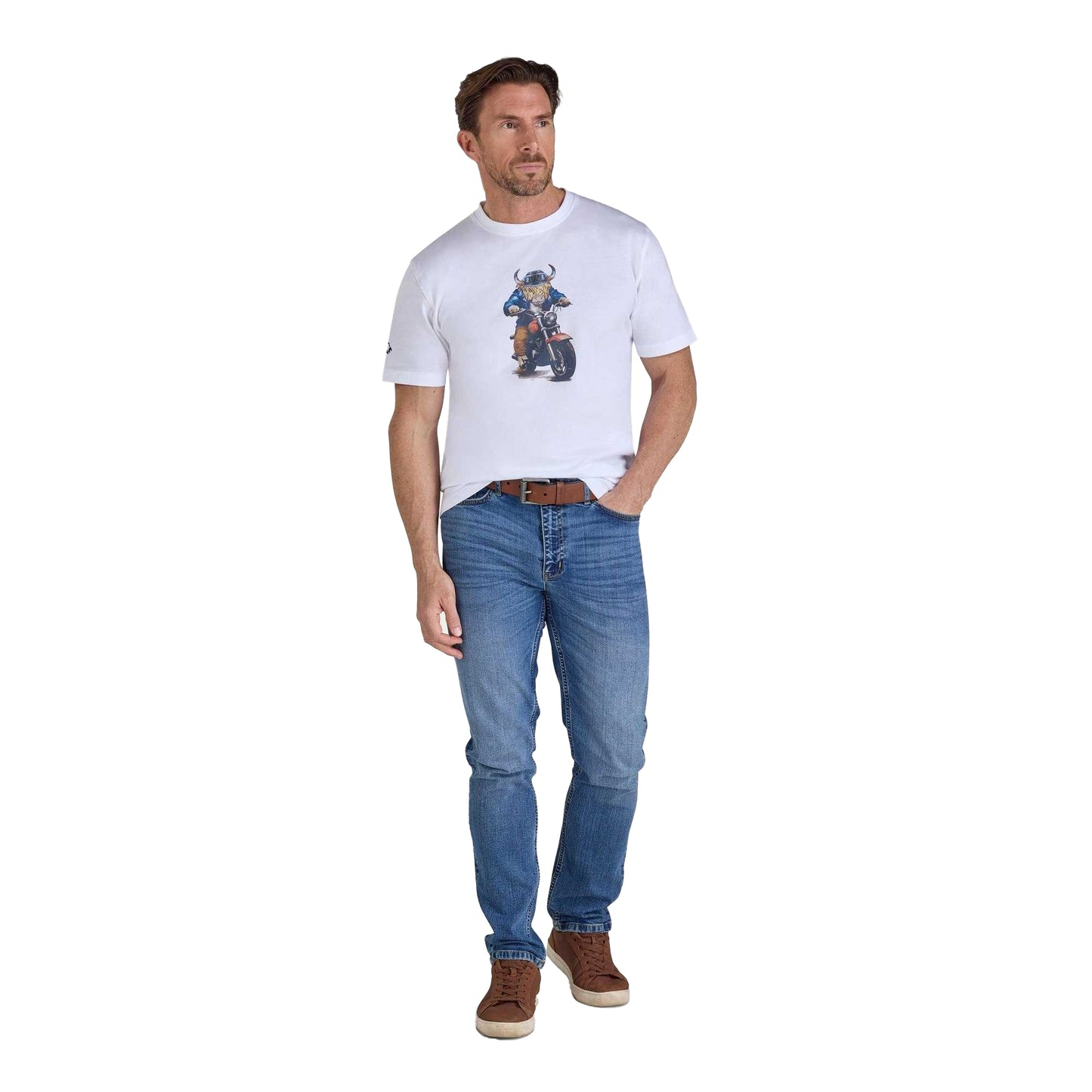 White - Lifestyle - Raging Bull Mens Bully Boy Biker T-Shirt