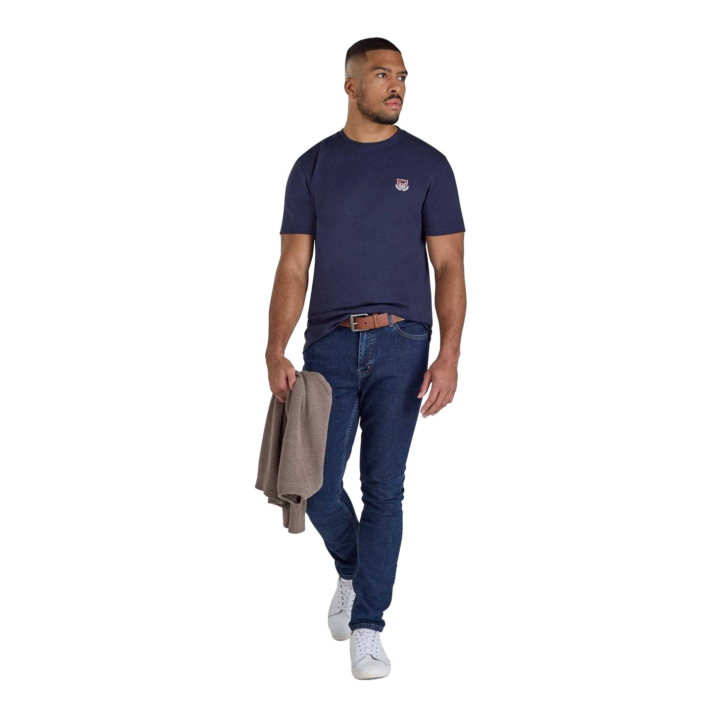 Navy - Lifestyle - Raging Bull Mens Crest T-Shirt