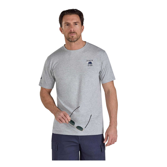 Grey Marl - Front - Raging Bull Mens Go Fast Or Go Home T-Shirt