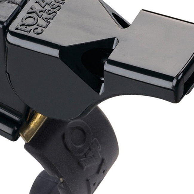 Black - Side - Fox 40 Classic Finger Whistle