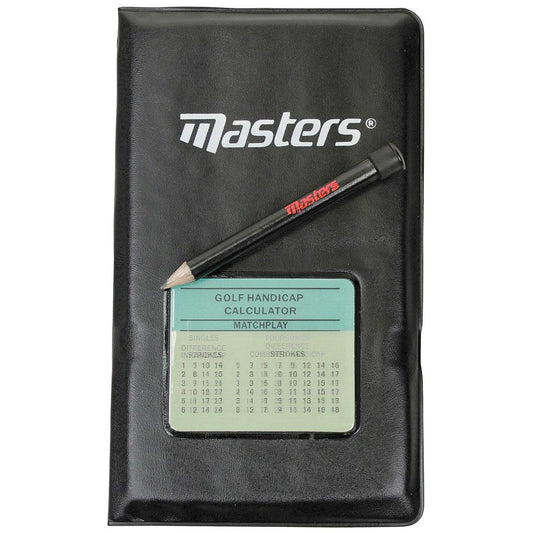 Black - Front - Masters Golf Score Card Holder