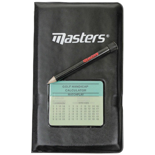 Black - Front - Masters Golf Score Card Holder
