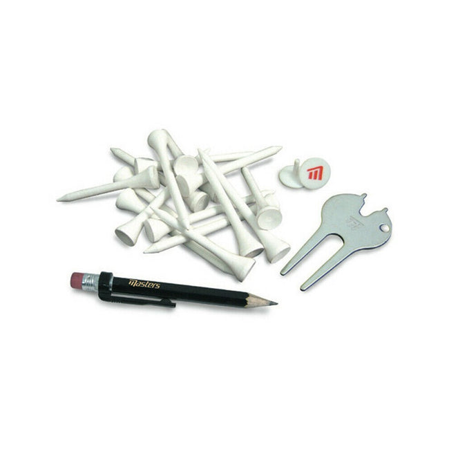 White-Black-Silver - Front - Masters Golf Tees Set