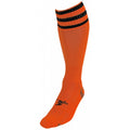 Tangerine-Black - Front - Precision Childrens-Kids 3 Stripe Pro Football Socks