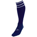 Navy-White - Front - Precision Childrens-Kids 3 Stripe Pro Football Socks