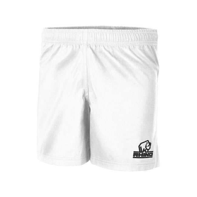White - Front - Rhino Unisex Adult Auckland Shorts