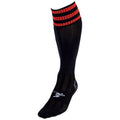 Black-Red - Front - Precision Unisex Adult 3 Stripe Pro Football Socks