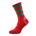 Red-Green - Front - Precision Childrens-Kids Pro Hooped Gaelic Mid Socks