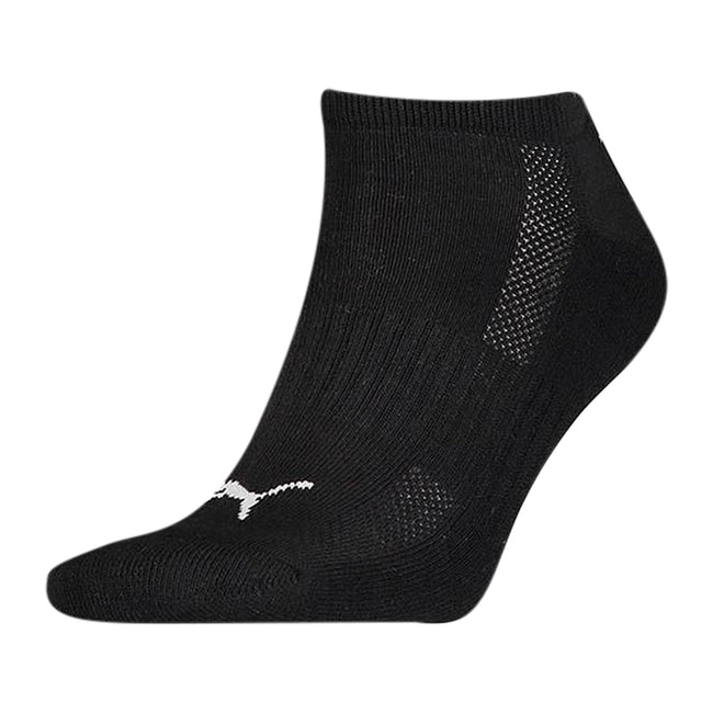 Black-White - Back - Puma Unisex Adult Cushioned Trainer Socks (Pack Of 3)