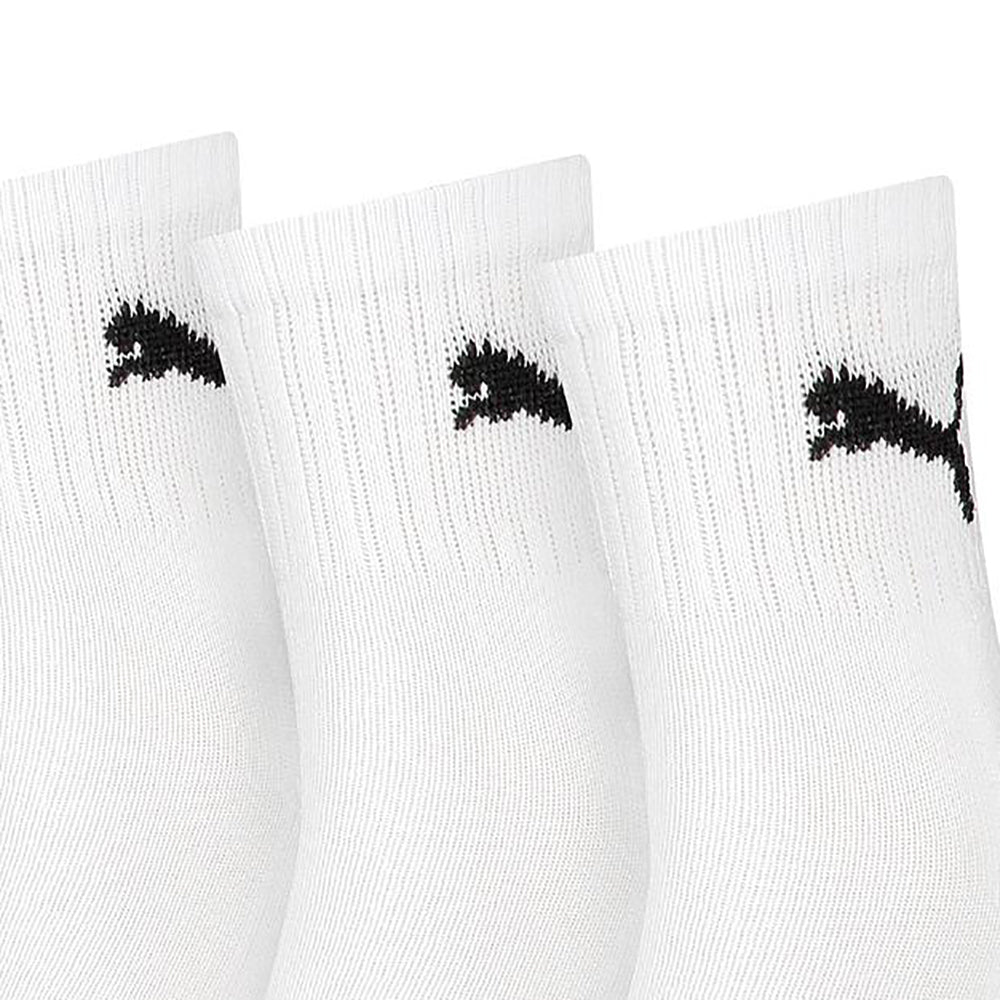 White - Side - Puma Unisex Adult Lightweight Crew Socks (Pack of 3)