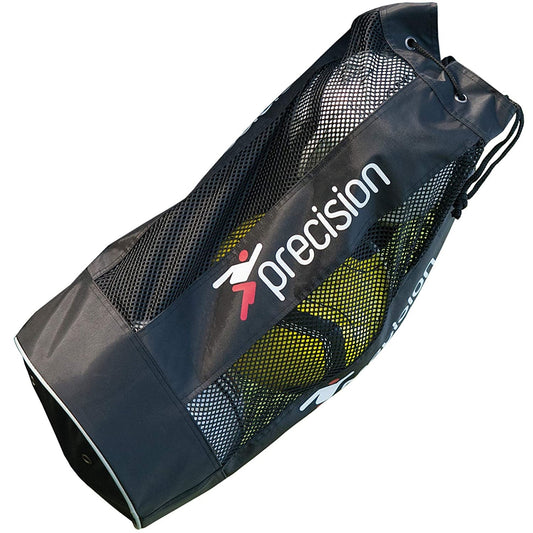 Black - Front - Precision Tubular 3 Ball Football Bag