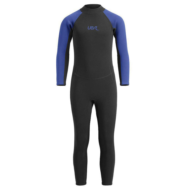 Black-Blue - Front - Urban Beach Childrens-Kids Sharptooth Long-Sleeved Wetsuit