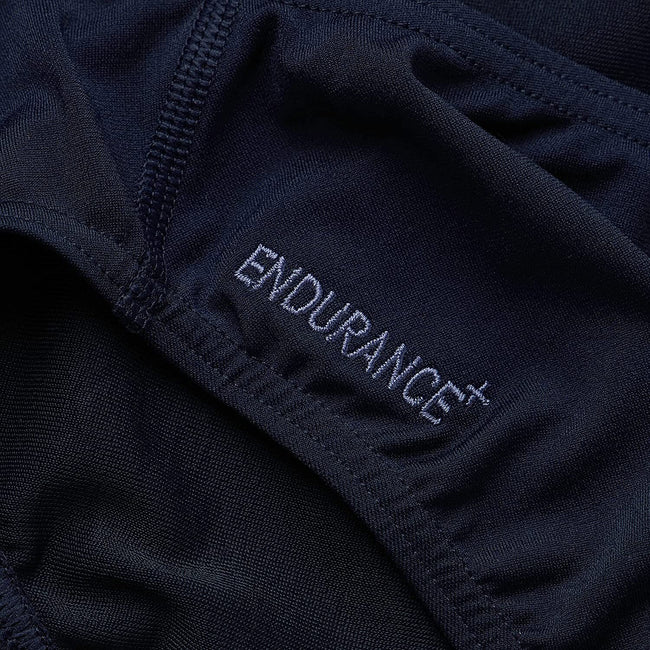 Navy - Close up - Speedo Womens-Ladies Endurance+ Thin Strap One Piece Swimsuit