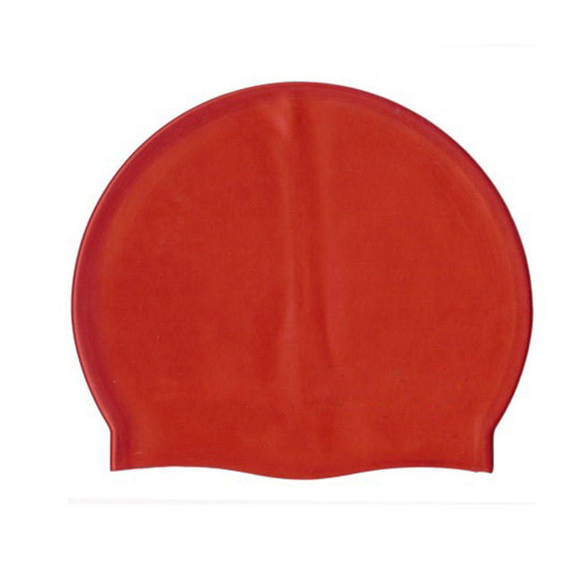 Red - Back - SwimTech Unisex Adult Silicone Swim Cap