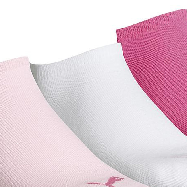 Pink - Side - Puma Unisex Adult Invisible Socks (Pack of 3)